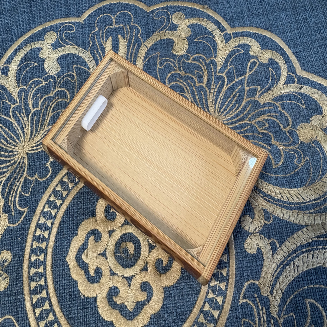 顾顾 正宗老竹仿朱盒榫卯结构10.5×63大黄蛉虫盒