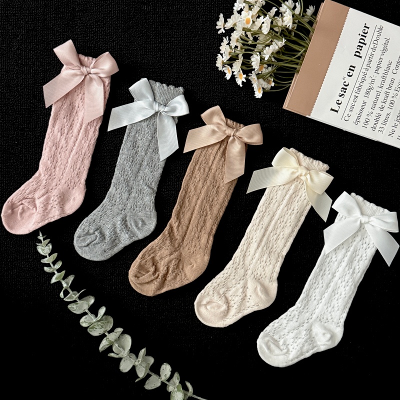 蝴蝶仙子|Nubiluna婴儿夏蕾丝镂空小腿袜韩版公主袜萌娃出街BI备