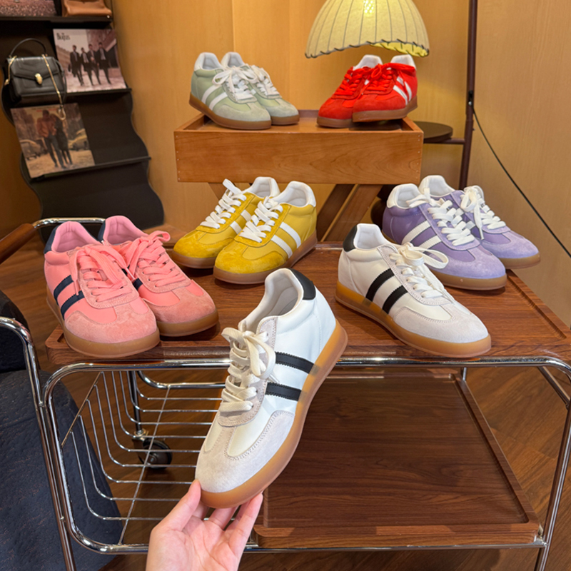 洛姐【范小洛】春夏款经典德训鞋+6cm！小个子隐形内增高复古休闲鞋