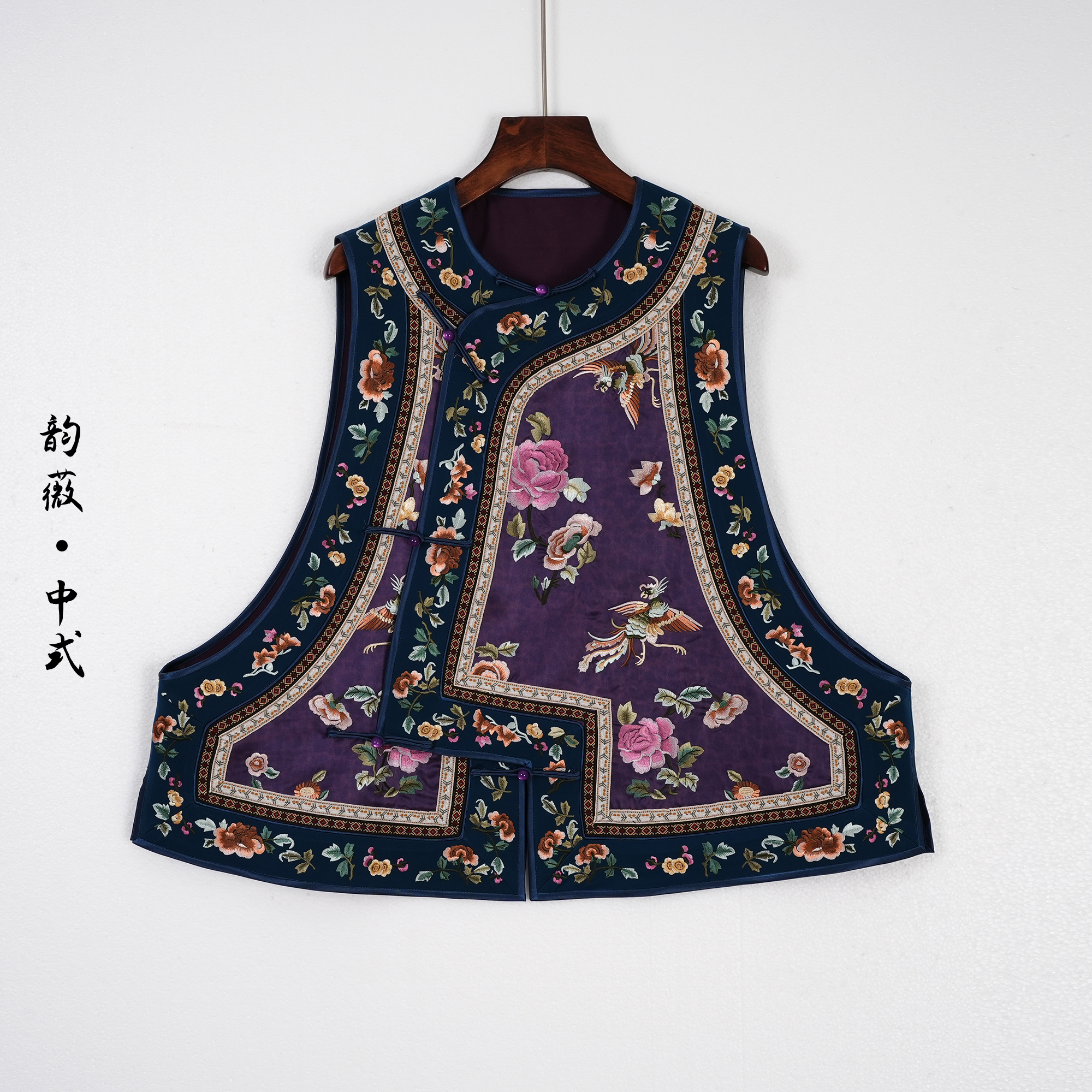 【如愿】女士上衣马甲中国风传统国风中式琵琶襟重工刺绣太太服0307