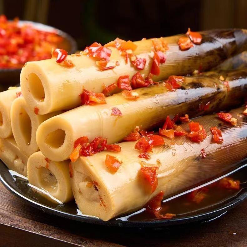 【网红手剥笋500g】手剥笋开袋即食网红酸辣零食香辣嫩笋新鲜带壳