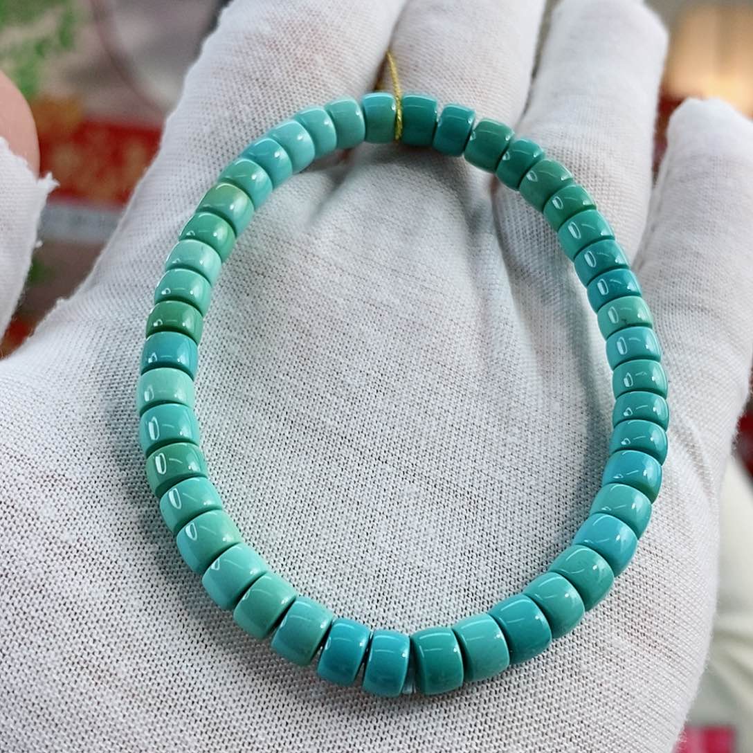 绿松石珠宝奇石未镶嵌5mm