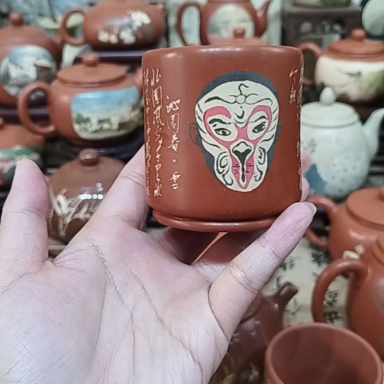 红泥茶壶建水紫陶手工主人杯