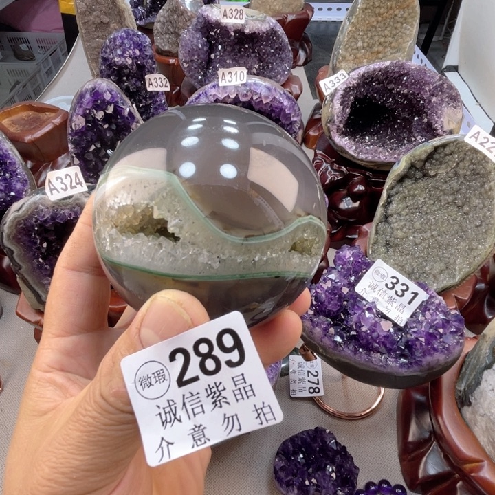 未镶嵌大型摆件（非配饰）紫晶杨**飞