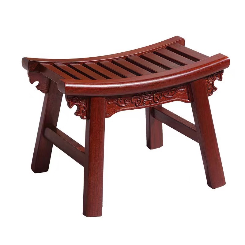 进口实木 马鞍凳 洗澡凳  带雕花