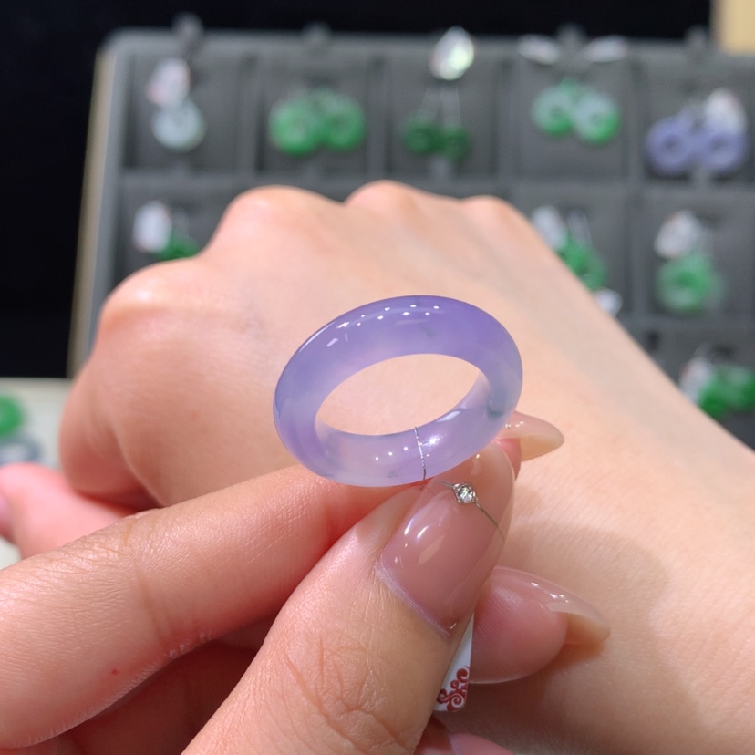 【闪购商品】翡翠戒指未镶嵌12-13号冰紫