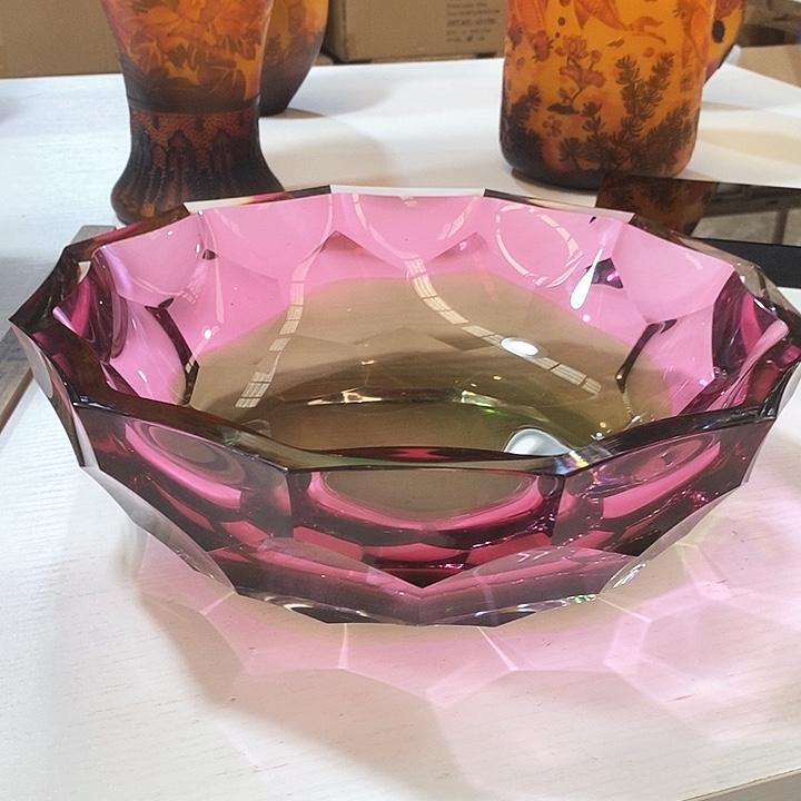 水晶果斗高10厘米口径28厘米