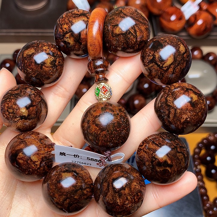 花梨木类手串/手链老挝花梨风化料土埋料2.5