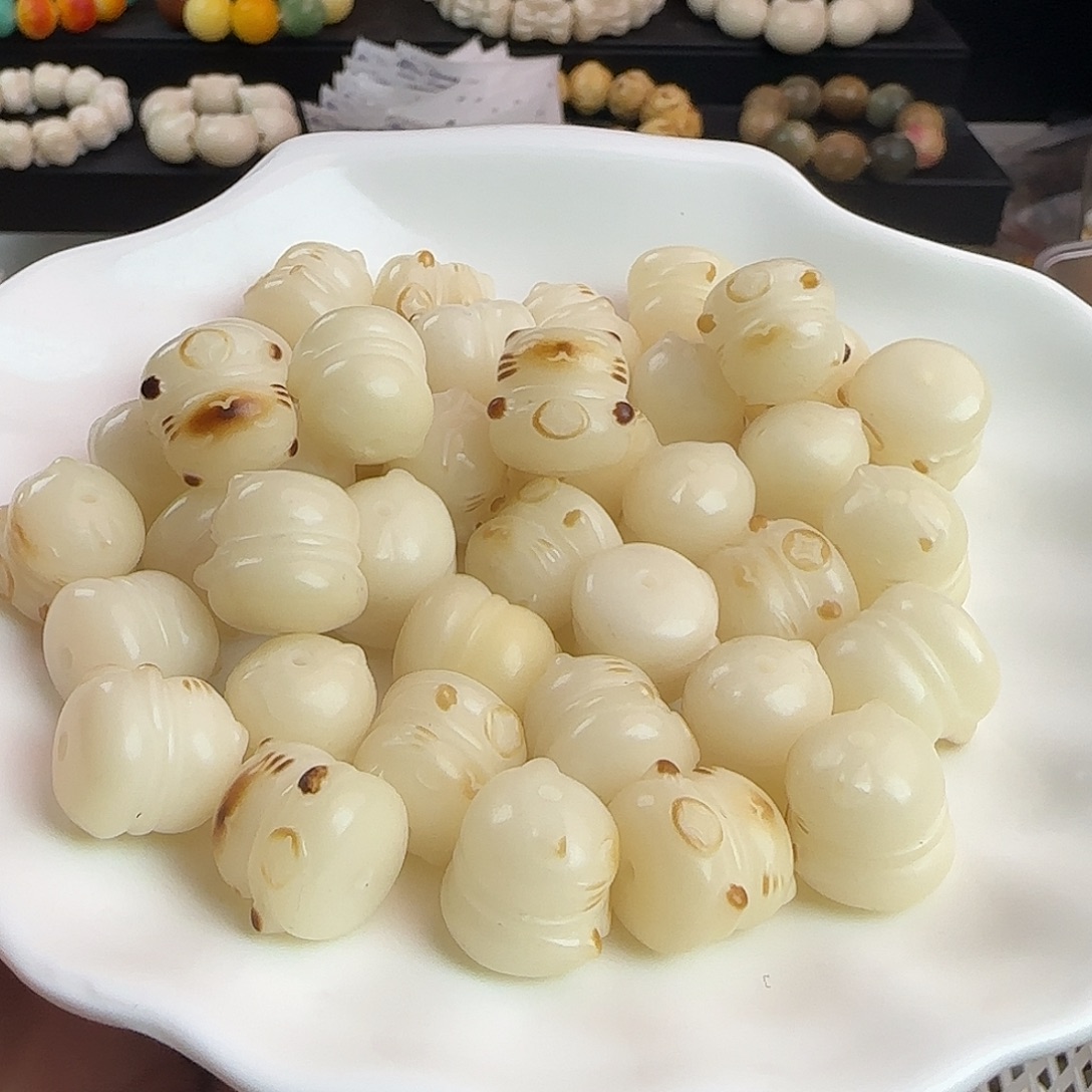 手串菩提根/象牙果微瑕疵卡17招财猫20颗不挑瑕