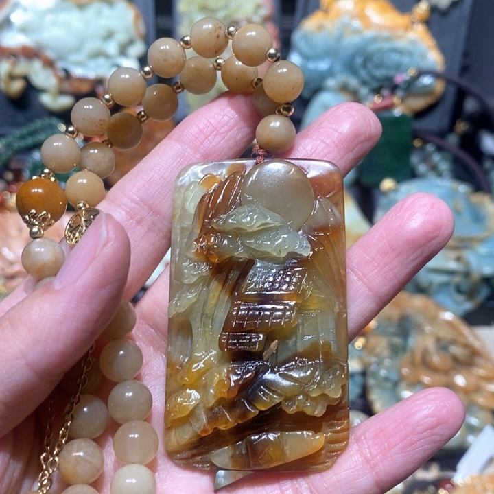 岫玉毛衣链未镶嵌