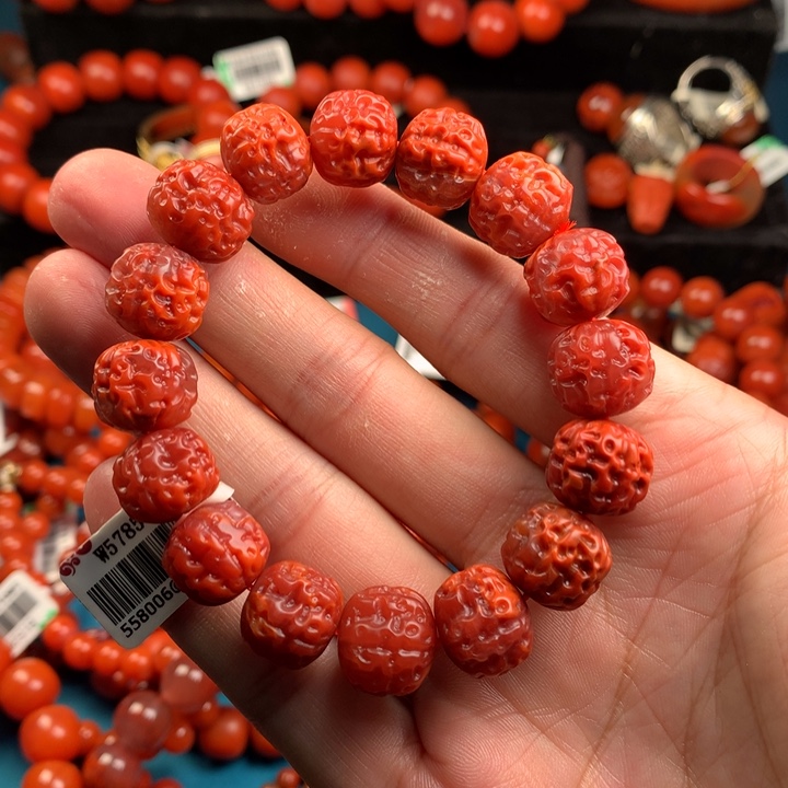 南红玛瑙手链未镶嵌
