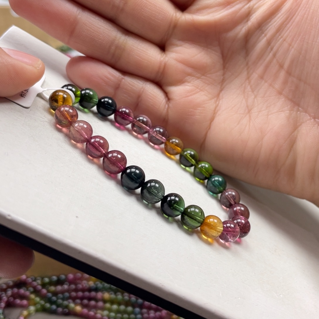 碧玺手串未镶嵌7.5mmmmmmmmmmmmmmmmm