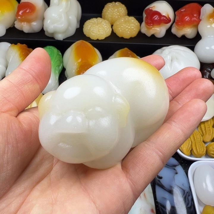 新疆戈壁五彩石金丝
