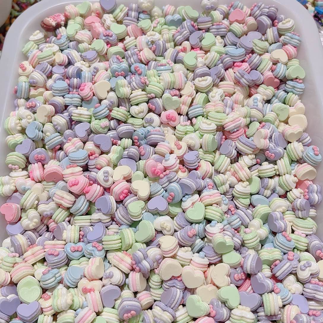 塑料想念金粉爱心玛卡龙200ml