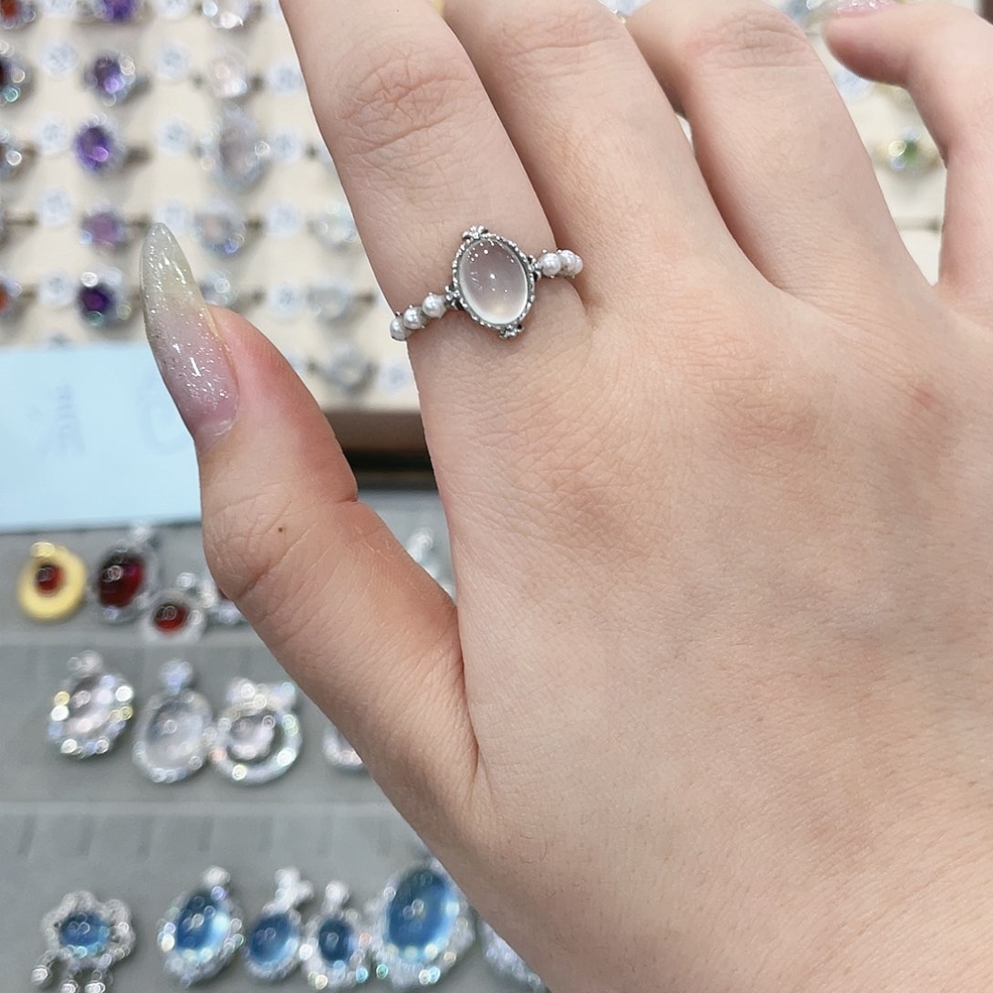 蛇纹石玉吊坠戒指手链银S925镶嵌