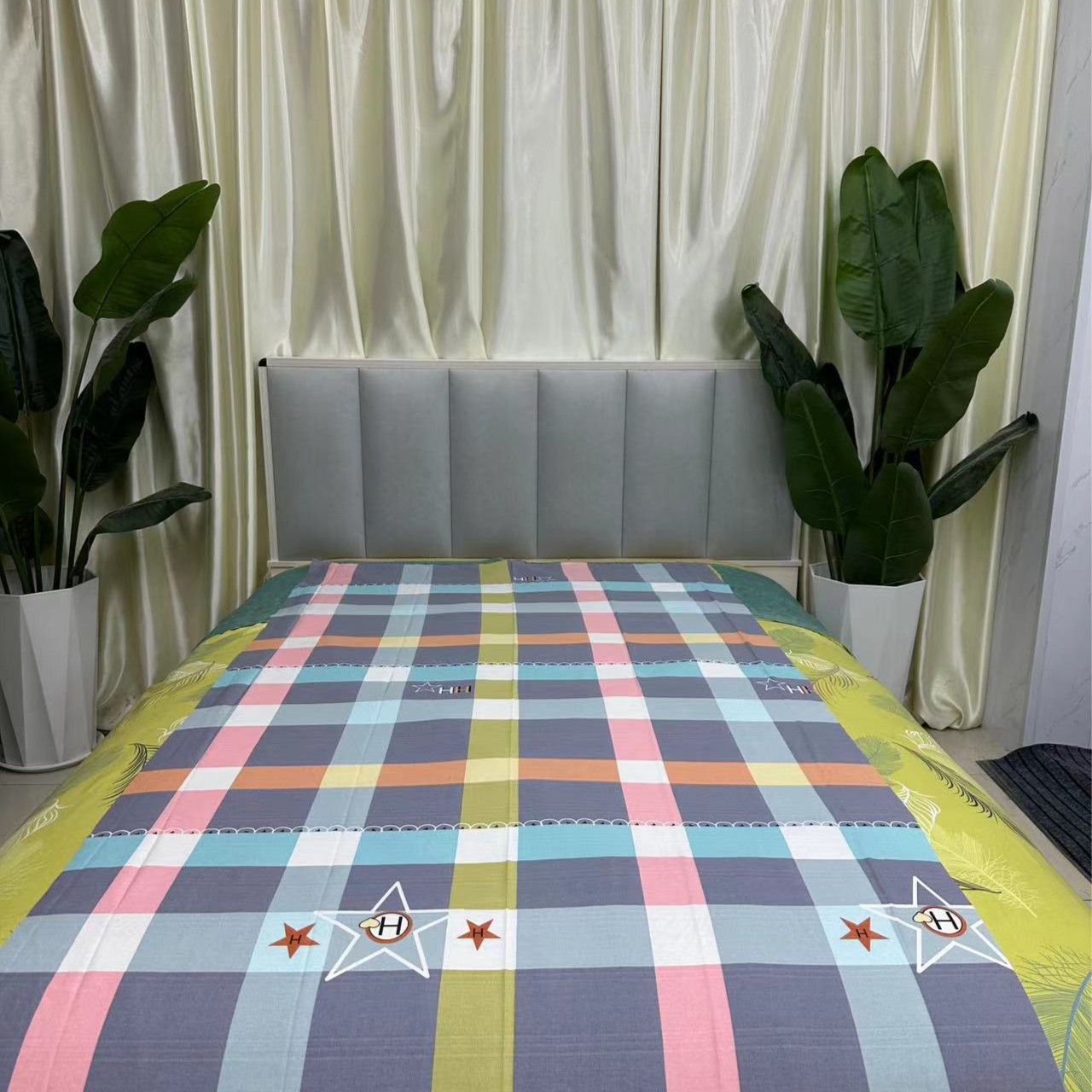 细纹粗布布头-星格恋110*240