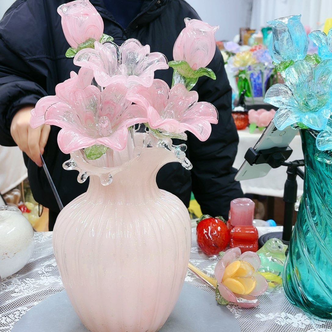 福利不退不换琉璃花瓶艺术品