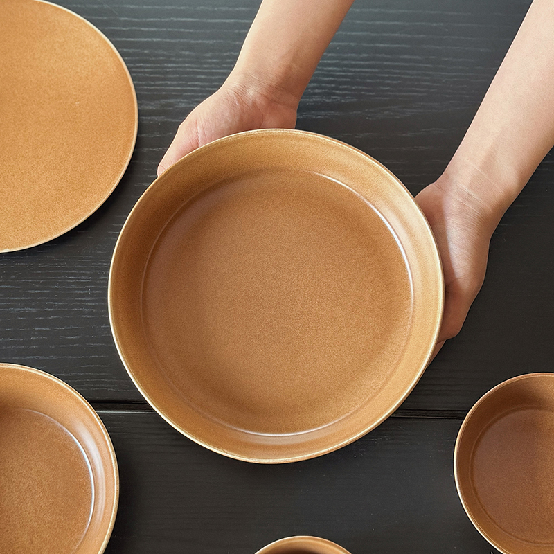 【瑕疵】Camus say翁布里亚 9英寸大碗-浅棕色 22.7×4.7cm 1070ml