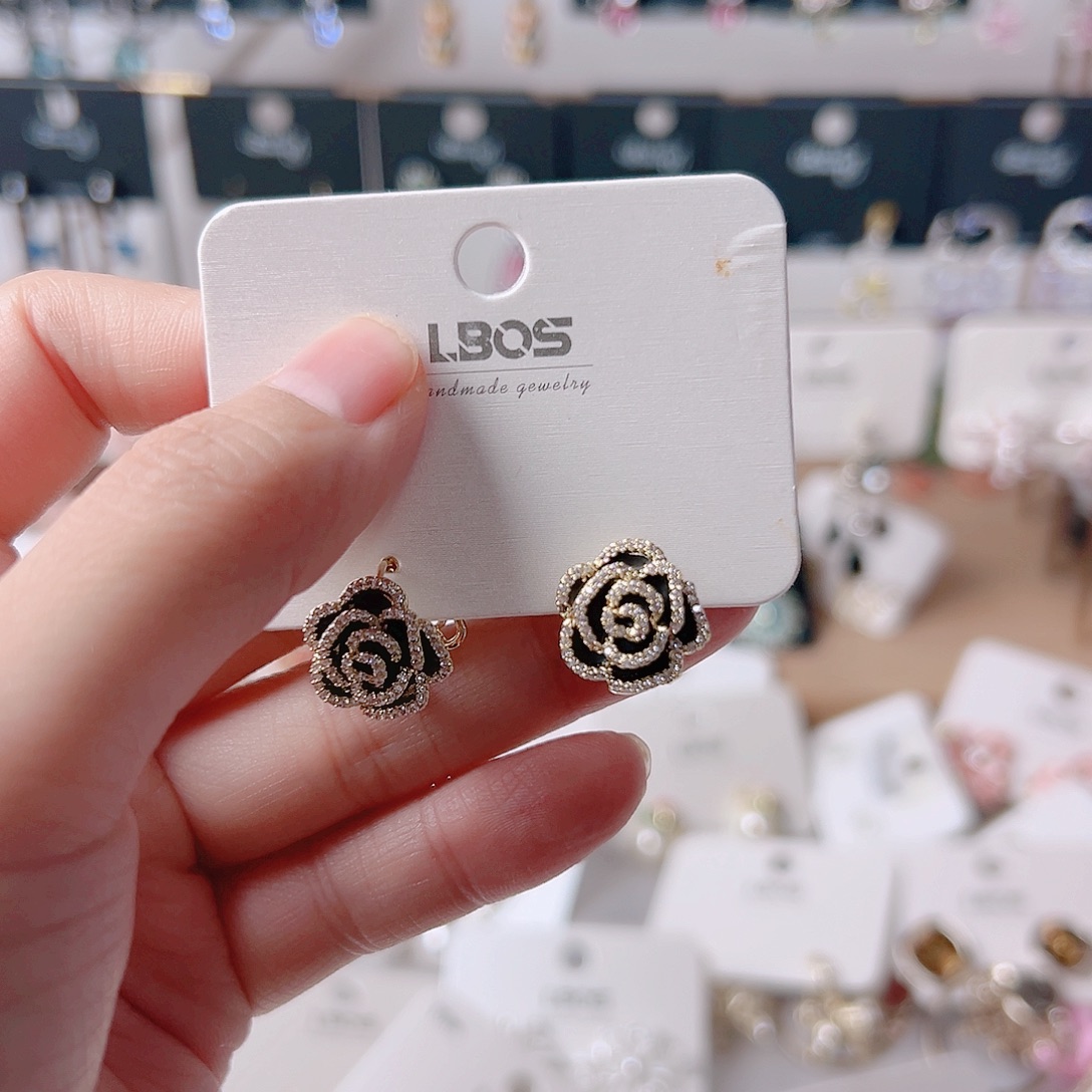 琉璃纯铜合金耳环的