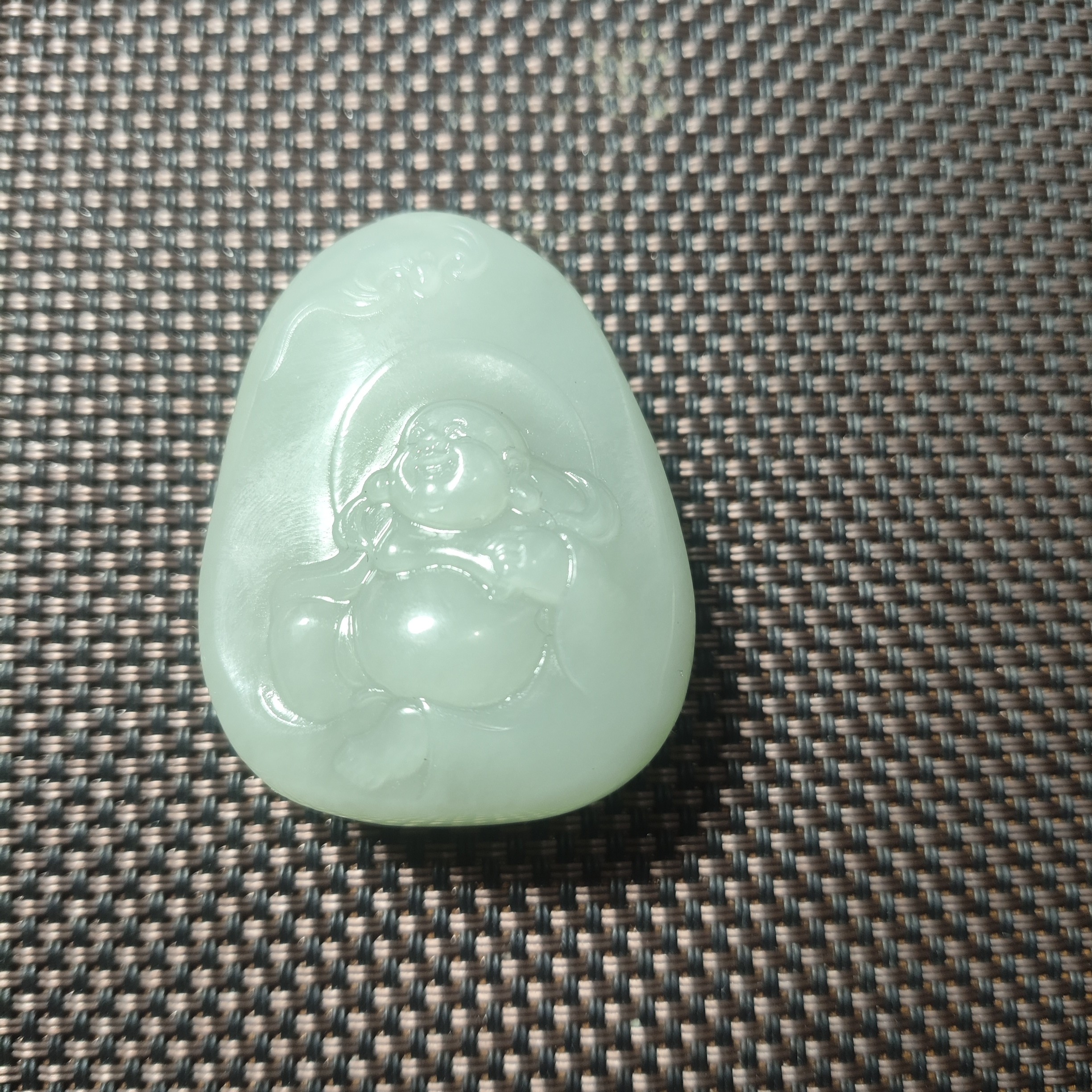 和田玉笑佛公吊坠