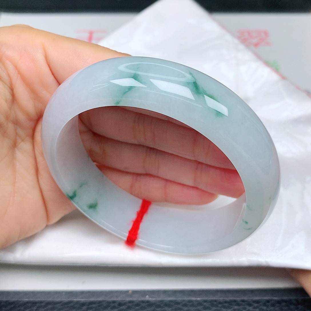 未镶嵌手镯翡翠冰胶兰花轮胎25