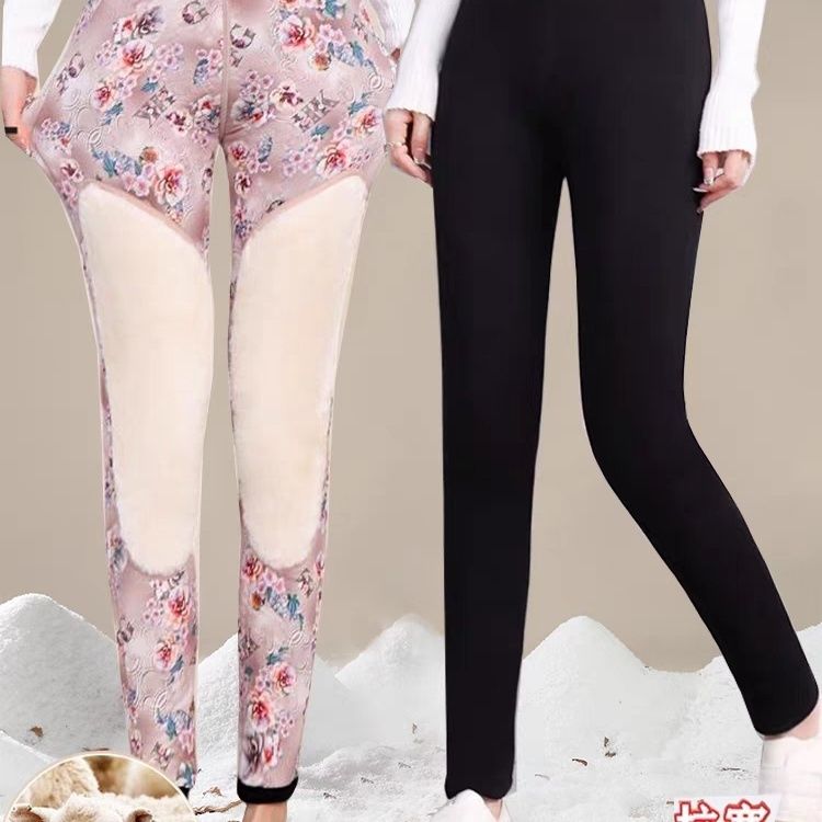 中老年女士棉裤保暖加厚高腰加肥秋冬棉裤外穿显瘦冬季弹力保暖裤