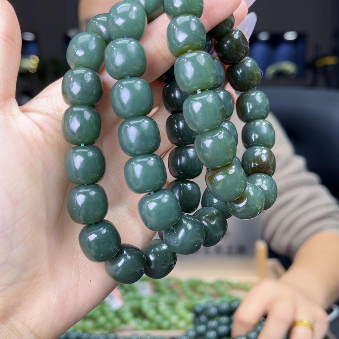 未镶嵌手链和田玉天然和田玉新疆且末料14拍一发一