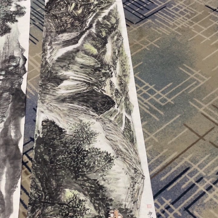 国画小***菜卢玉萍六尺对开5555555