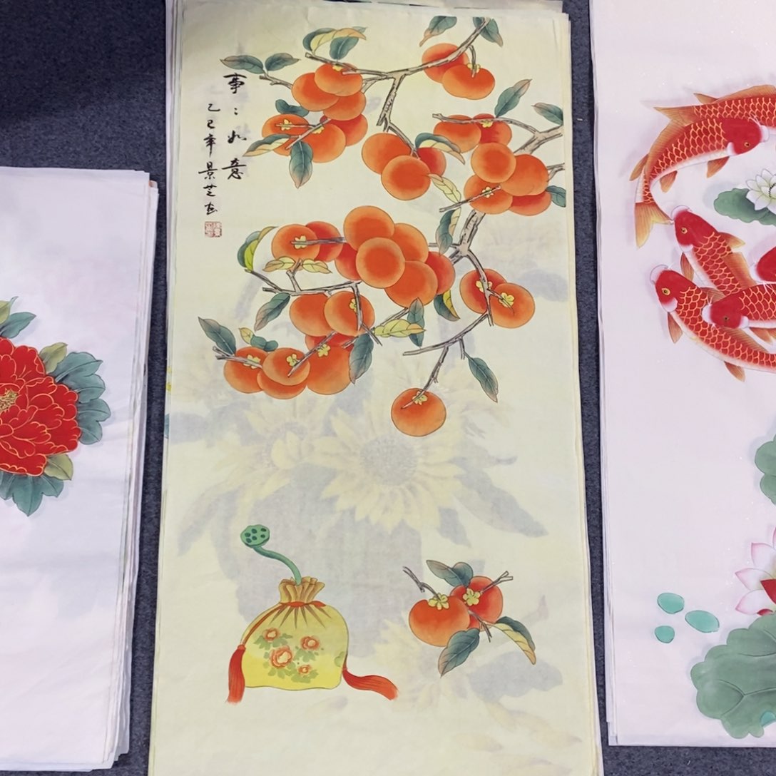 国画尺寸100✖️50三尺精品工笔手绘