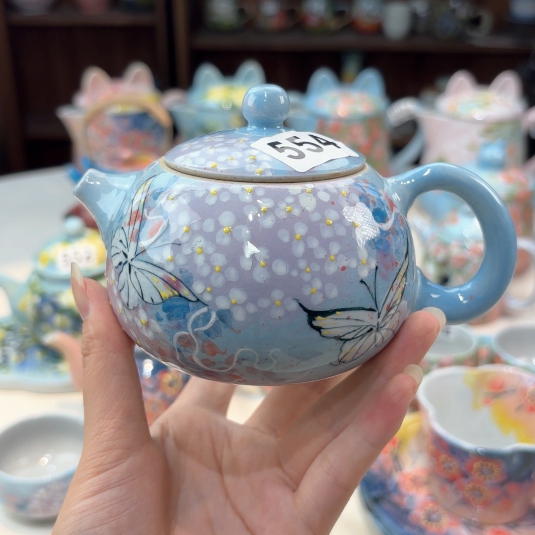 景德镇手绘高温釉下彩陶瓷茶具