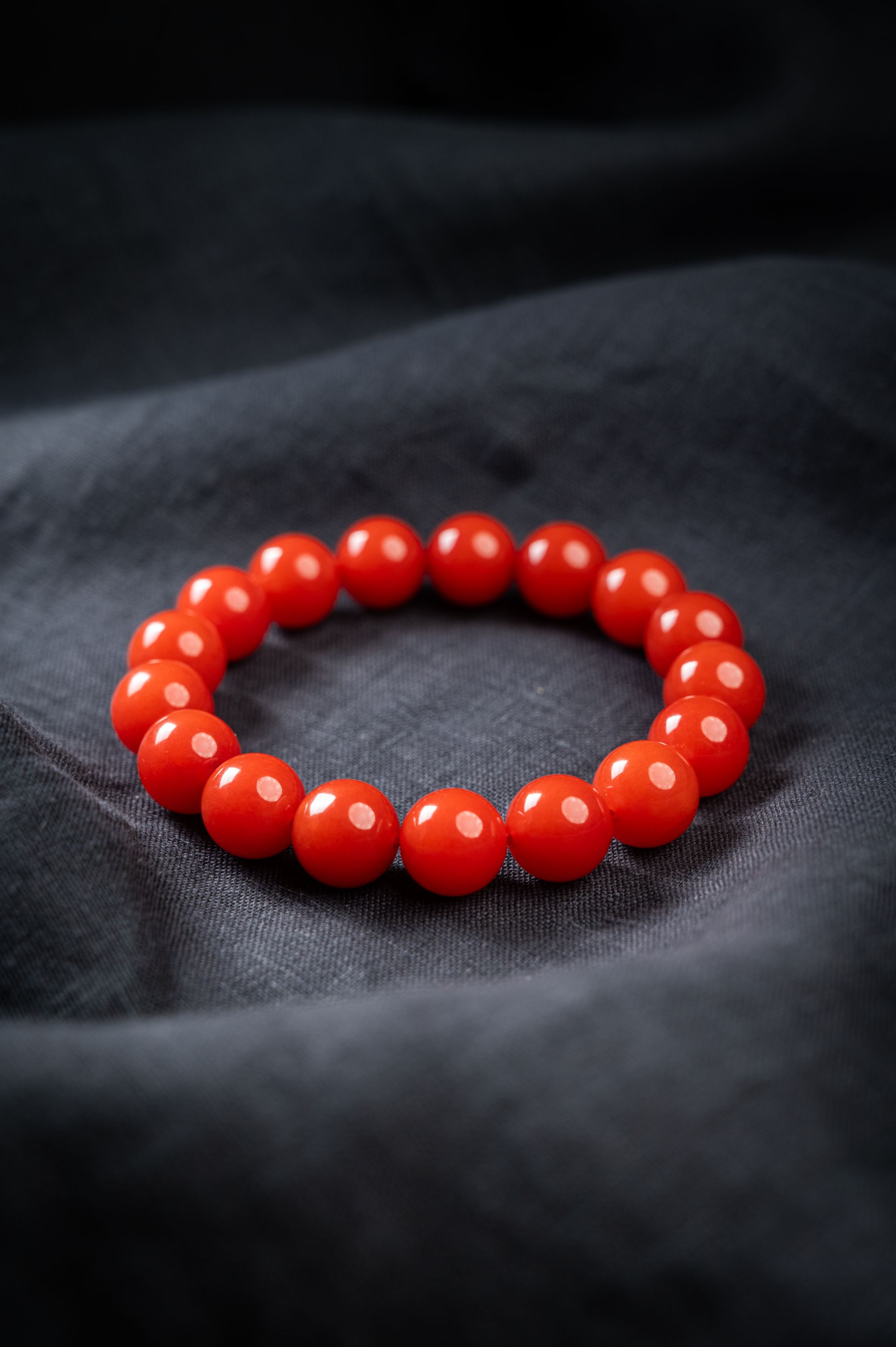 12mm南红，樱桃红，圆珠，单圈（联合）直播间介绍为准