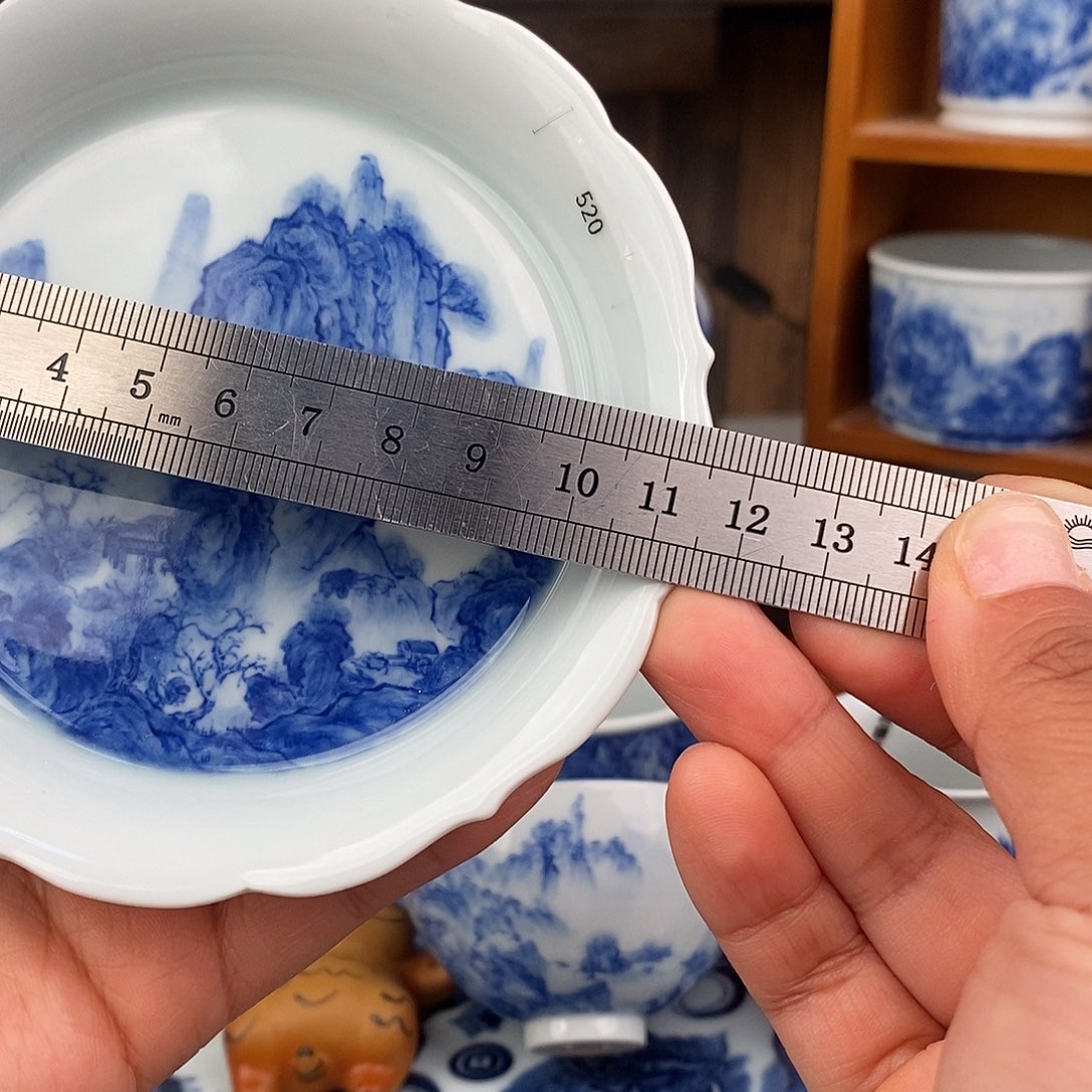 杯直径11.5高度3.0 润锋窑 宋画山水