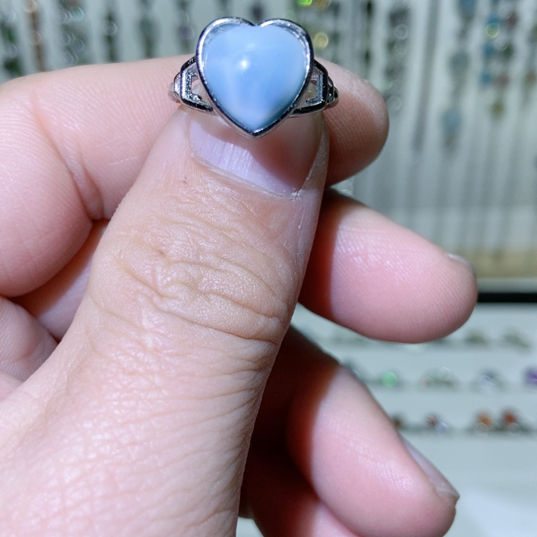 绿水晶戒指银S925镶嵌