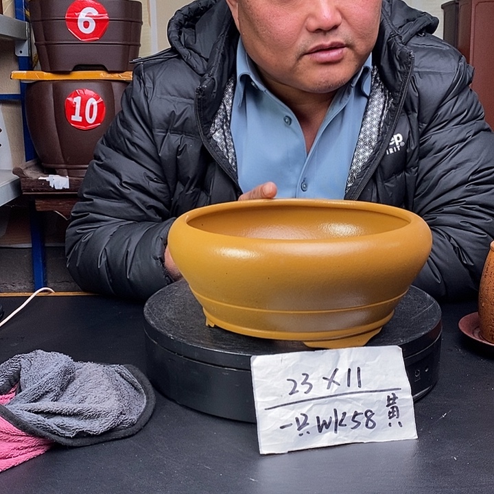 紫砂花盆货号一只WK58