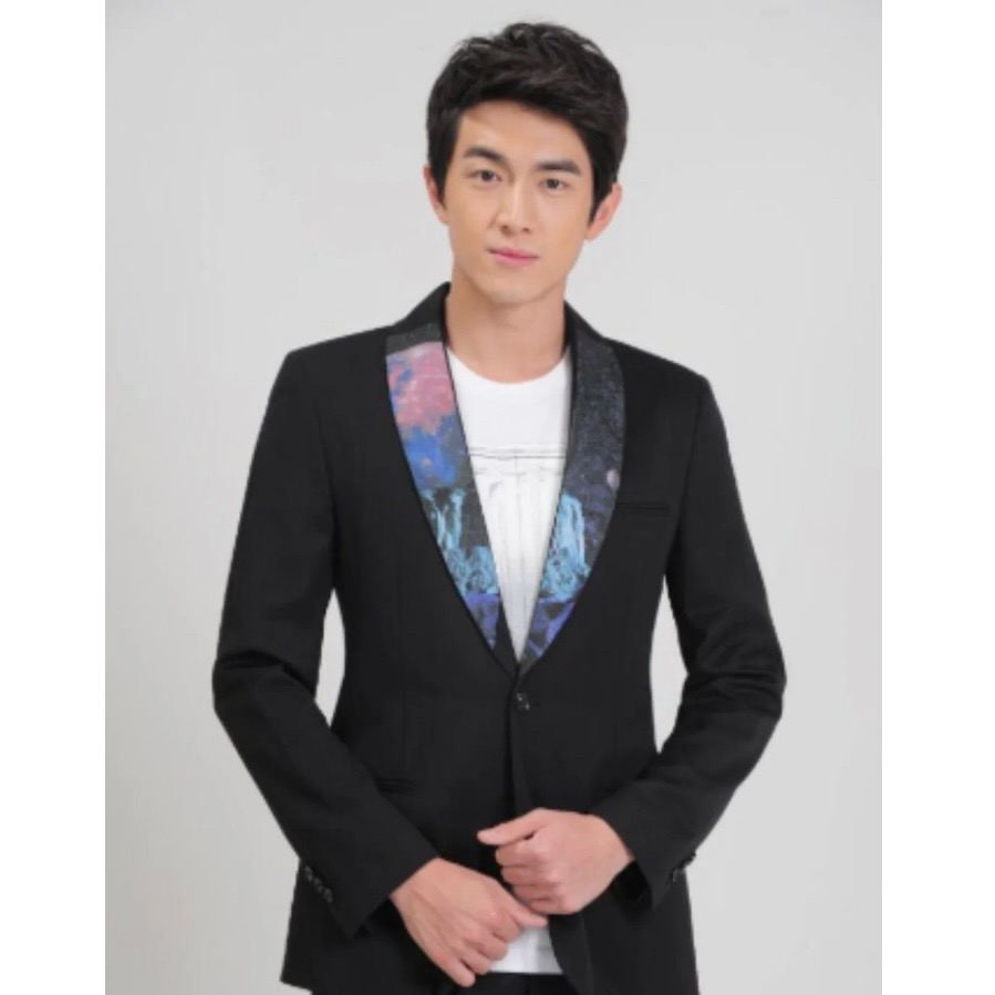 99新 YSL/圣罗兰 3207/Maison Margiela星球印花图案夹克西装 