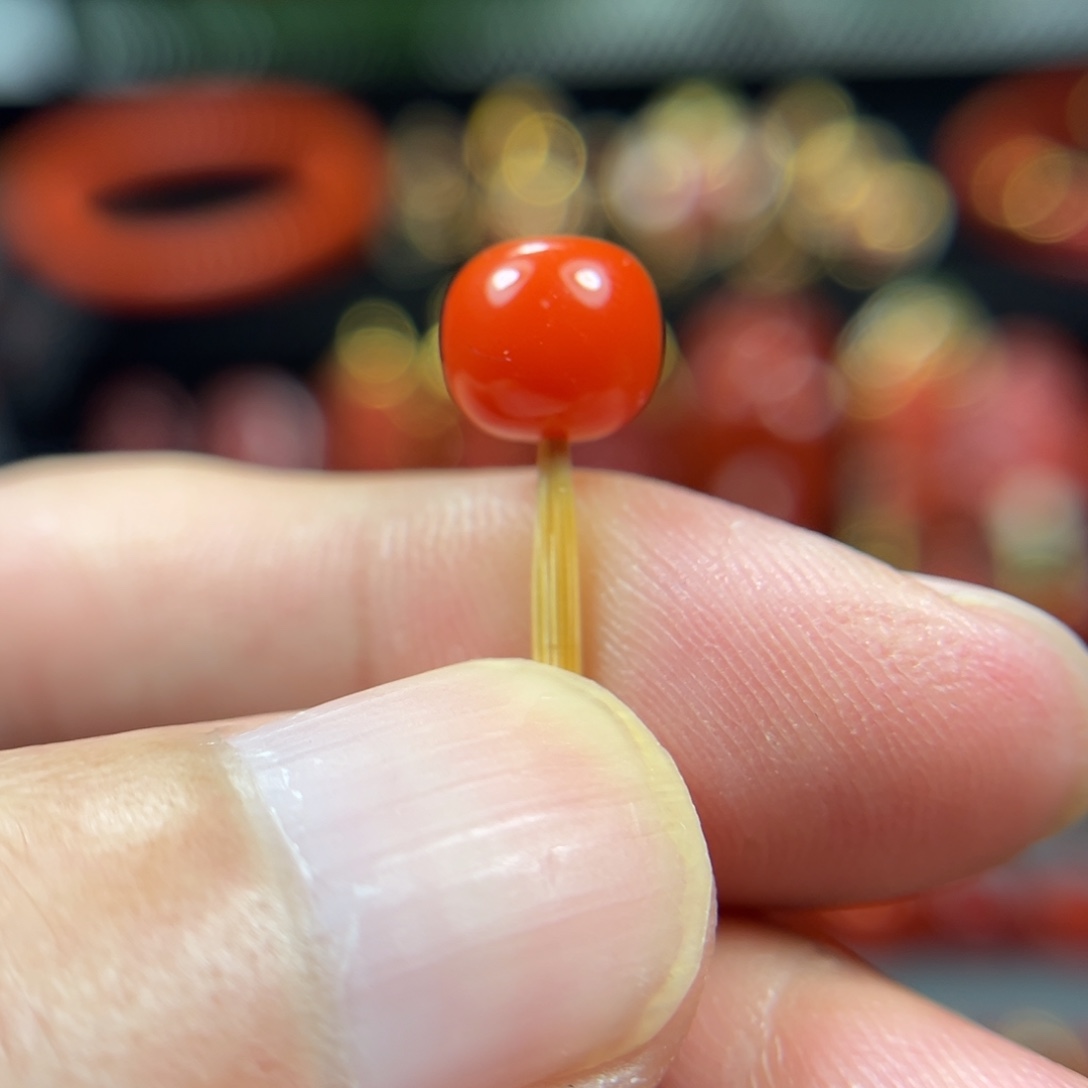 未镶嵌爆肉老型珠 8mm南红玛瑙