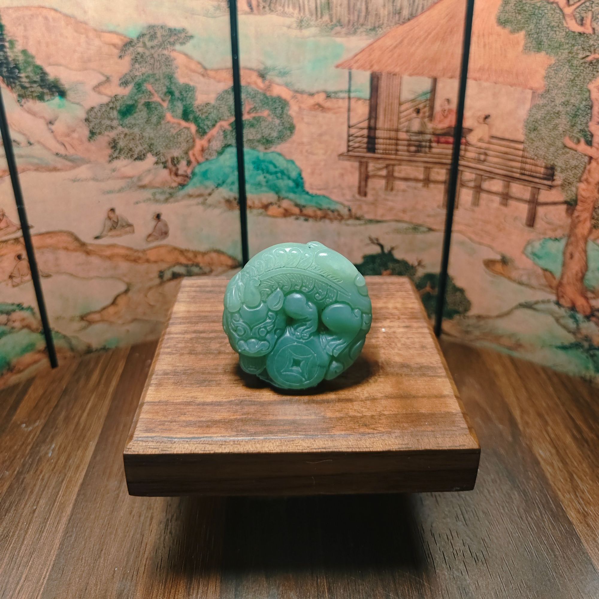 O和田玉貔貅吊坠0385