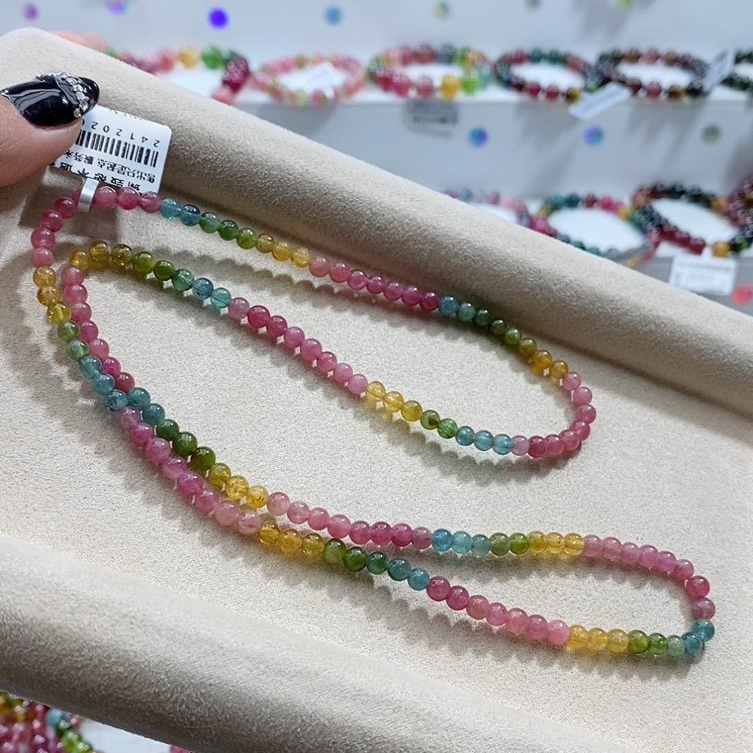 碧玺手链未镶嵌多样性发一条