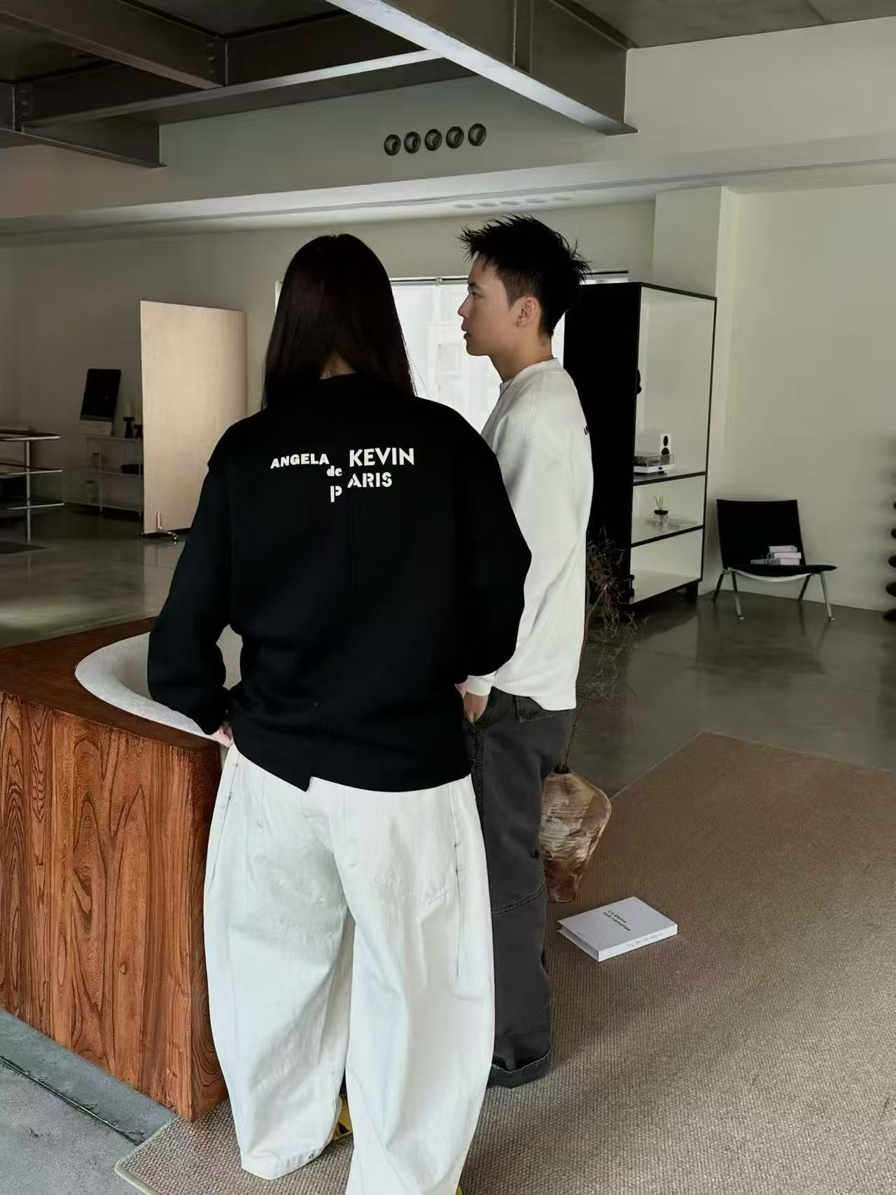 磨毛加厚黑白打底