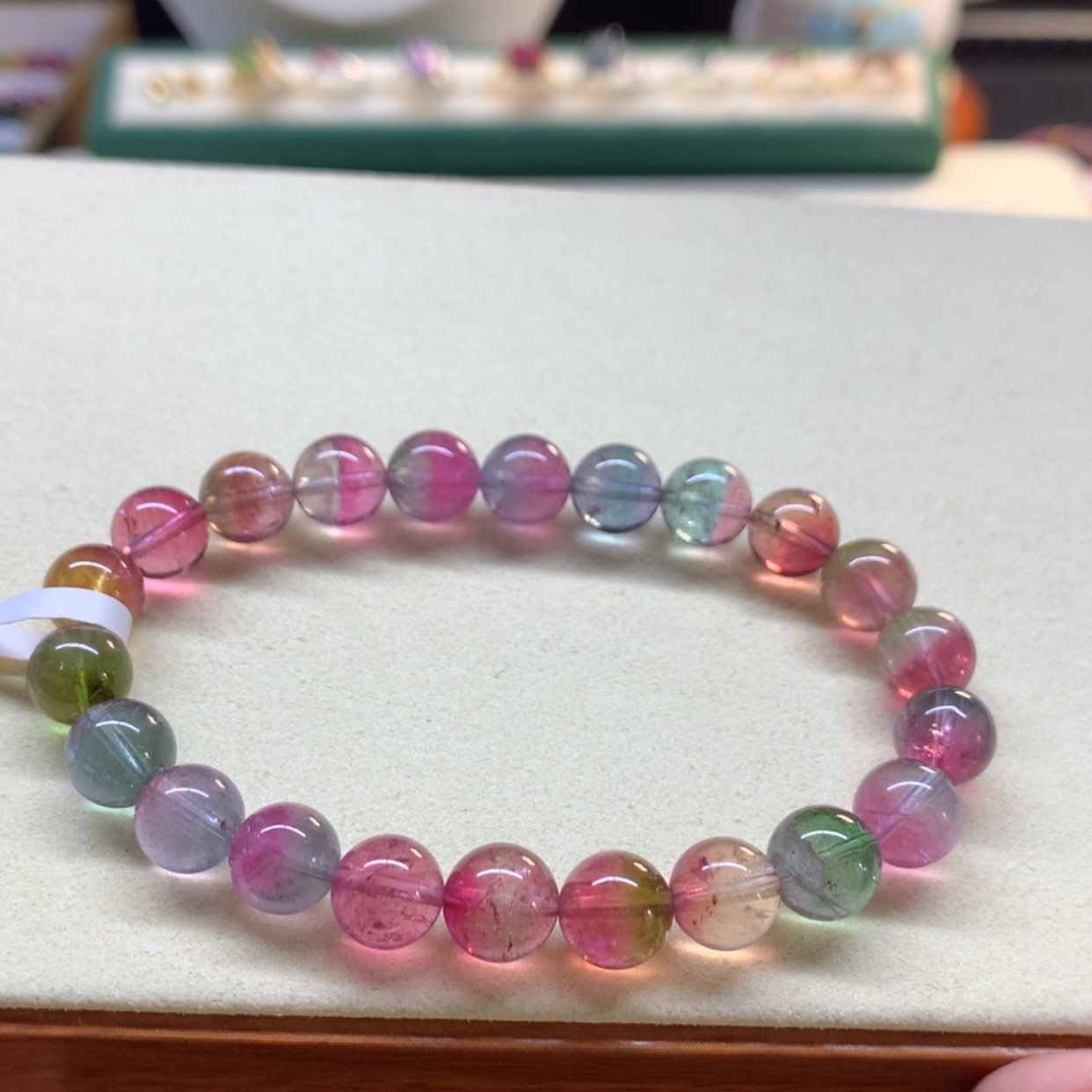 【闪购商品】碧玺手串未镶嵌梦幻西瓜8.6mm