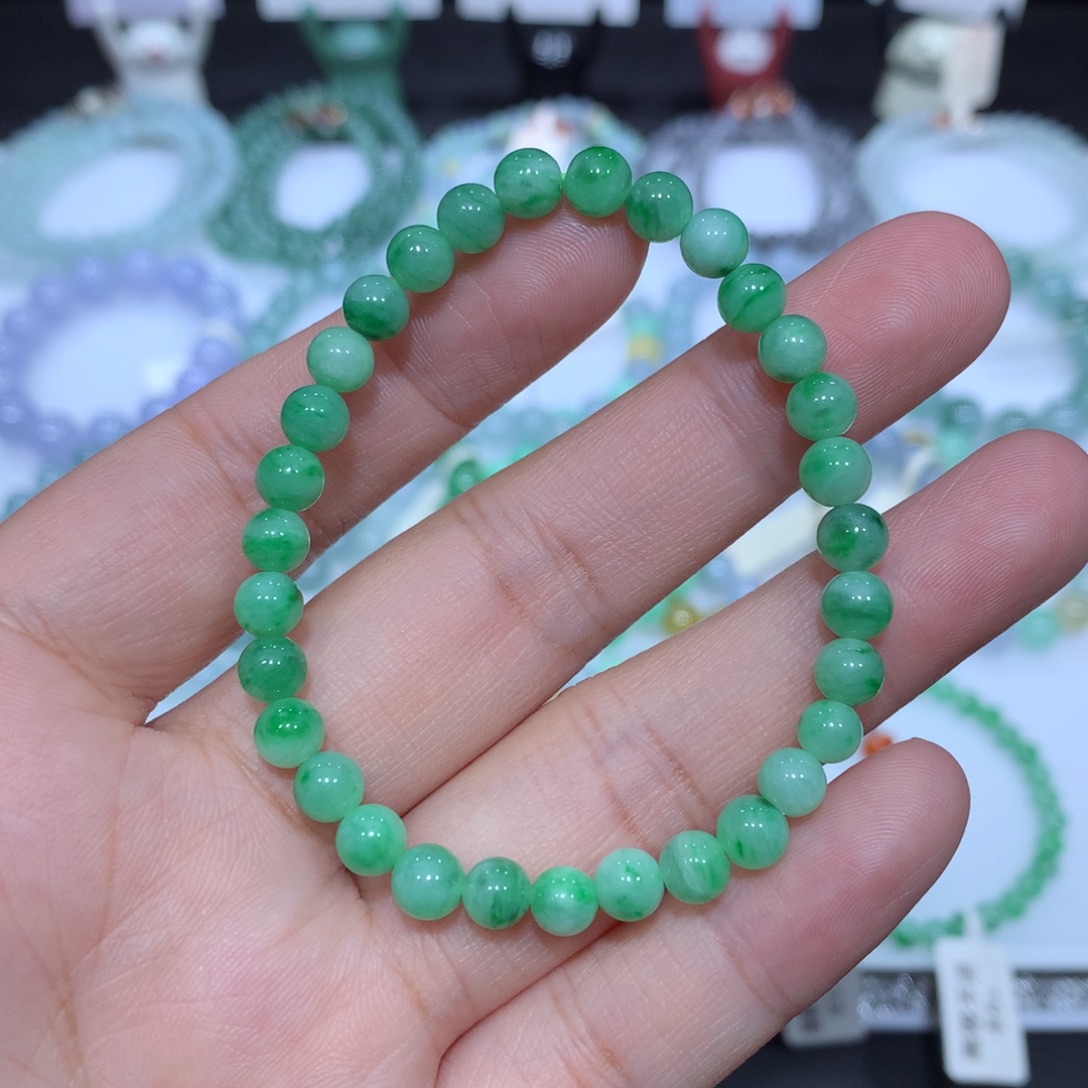 翡翠未镶嵌手串天然