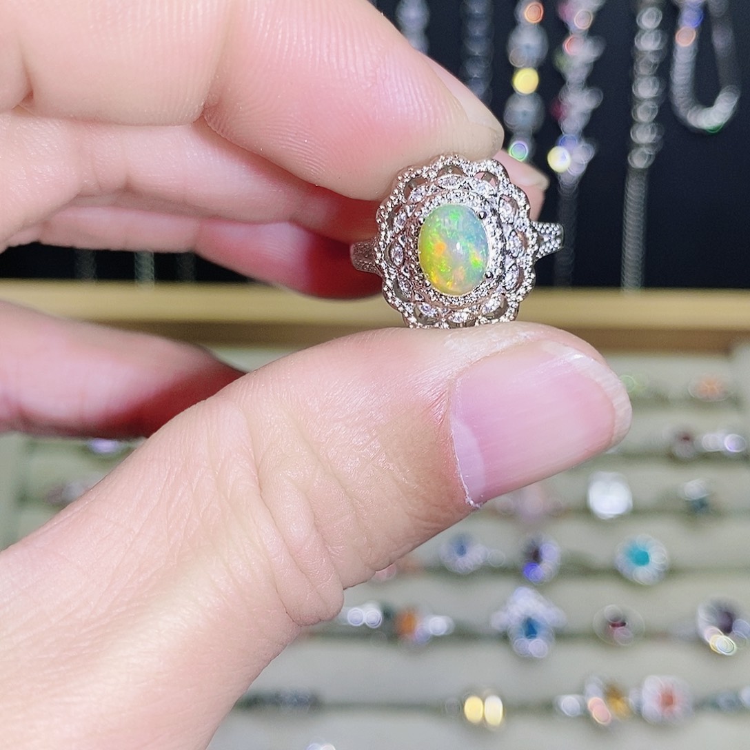 未镶嵌欧泊戒指5569