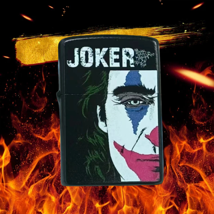 彩绘小丑造型防风打火机个性礼物 无油
