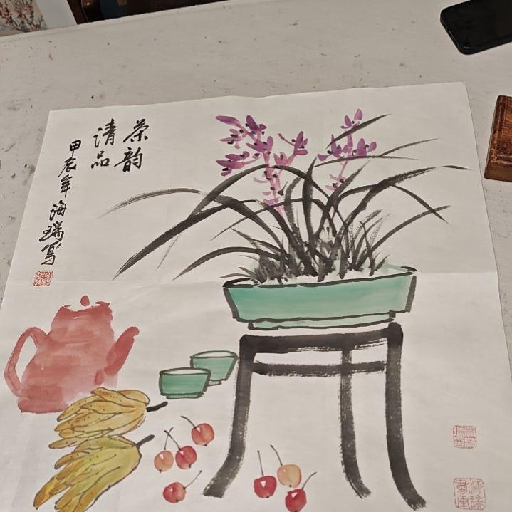 国画贾海瑞老师现场定制