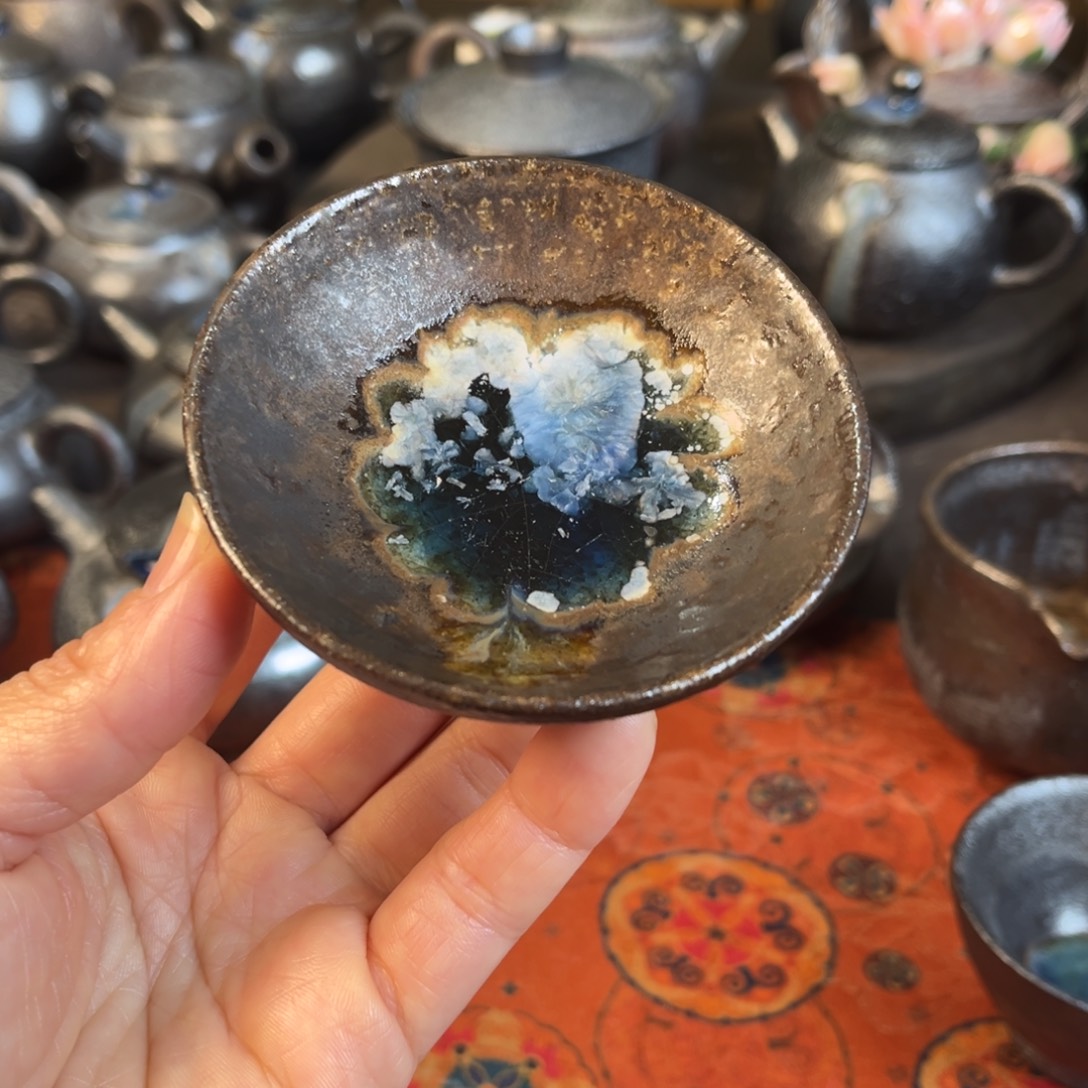 柴烧茶器主人杯杯柴烧