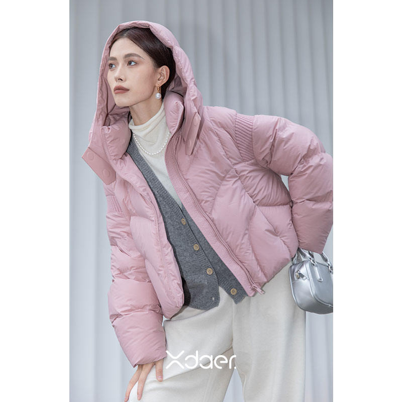 Xdaer/香妲儿【90白鸭】冬季失序空间短款羽绒服Y254816