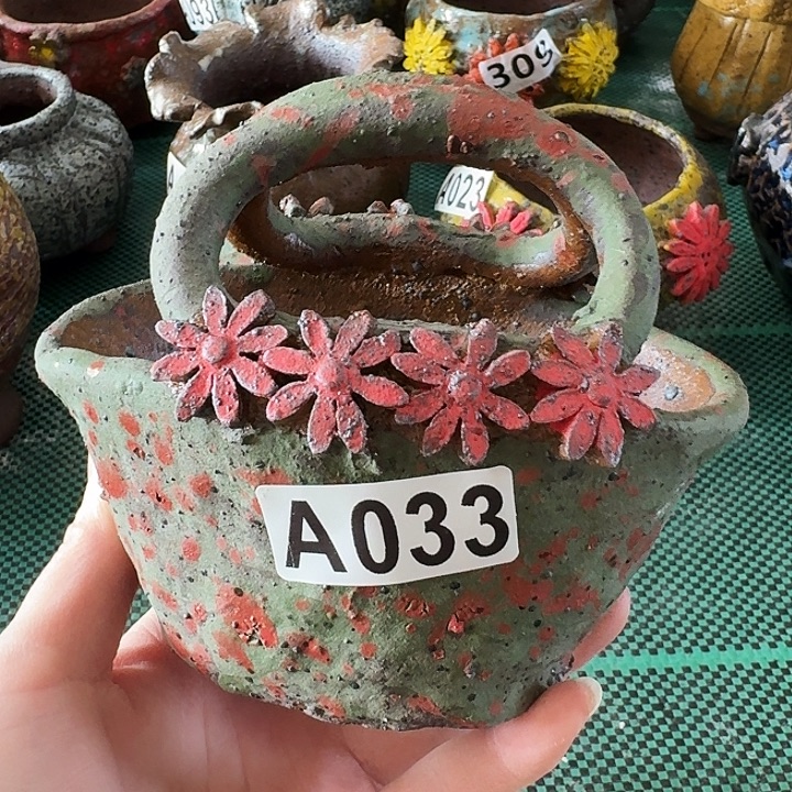 @***@粗陶手工制作多肉花盆