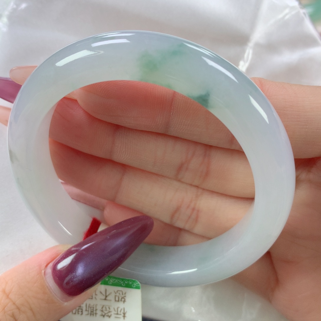 未镶嵌手镯翡翠缅甸天然翡翠A货53.7