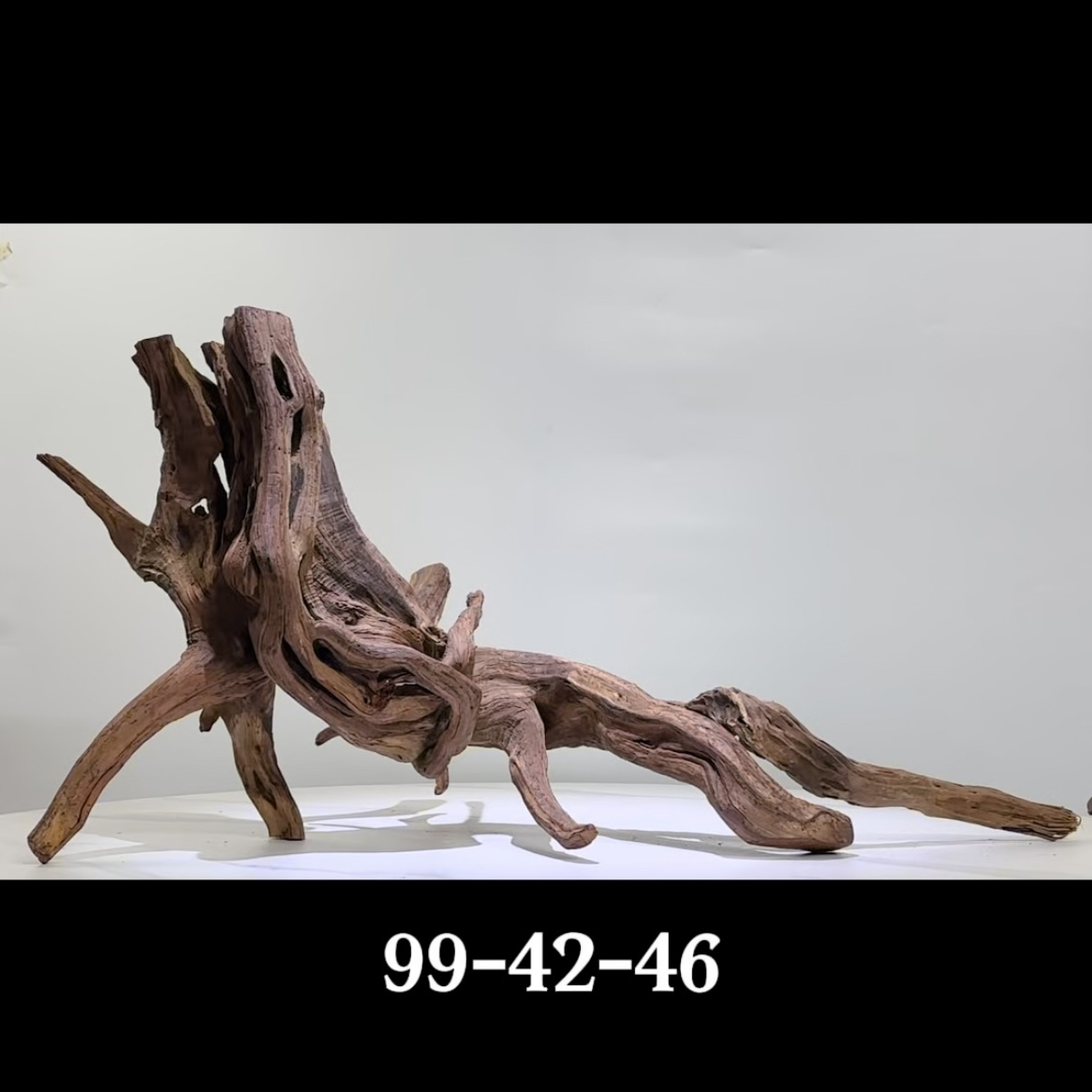 紫柚木沉木鱼缸造景镂空树皮南美树桩拱桥