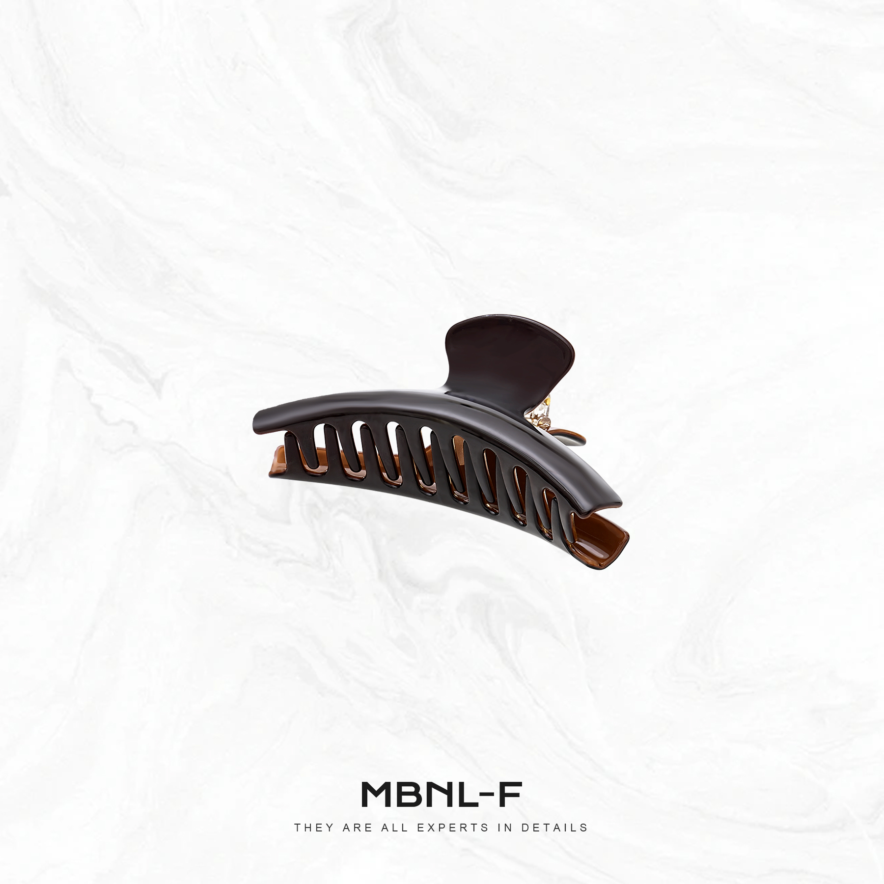 MBNL-F“咖调抓夹” 100%醋酸质感高定百搭发夹 秦磊XM-XSP5883